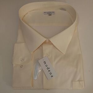 MEN'S IVORY X SIZE DRESS SHIRT BY MODENA 24X34-35